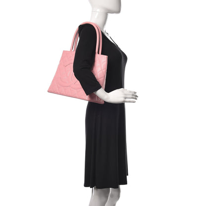 Chanel Caviar Quilted Medallion Tote Light Pink 2 of 15