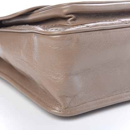 Saint Laurent Crinkled Calfskin Matelasse Monogram Medium Niki Chain Satchel Light Taupe 9 of 10