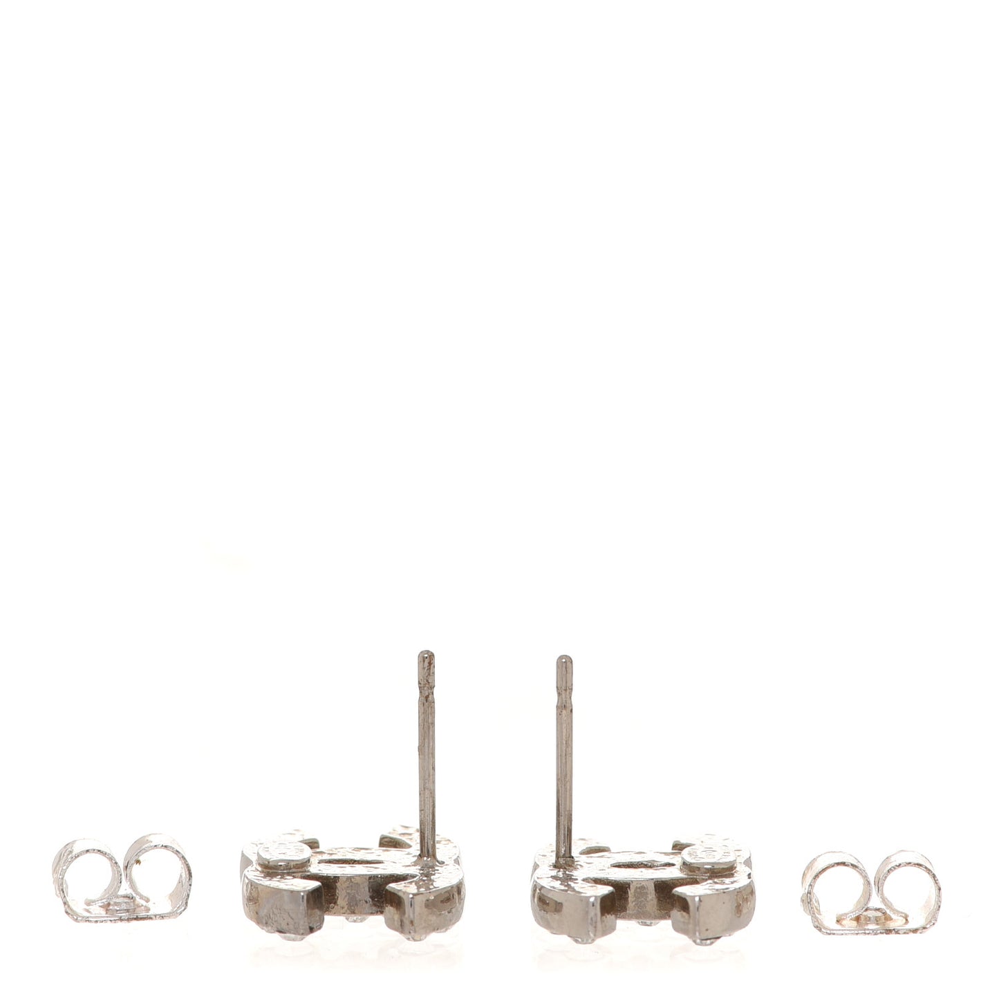 Crystal CC Earrings Silver