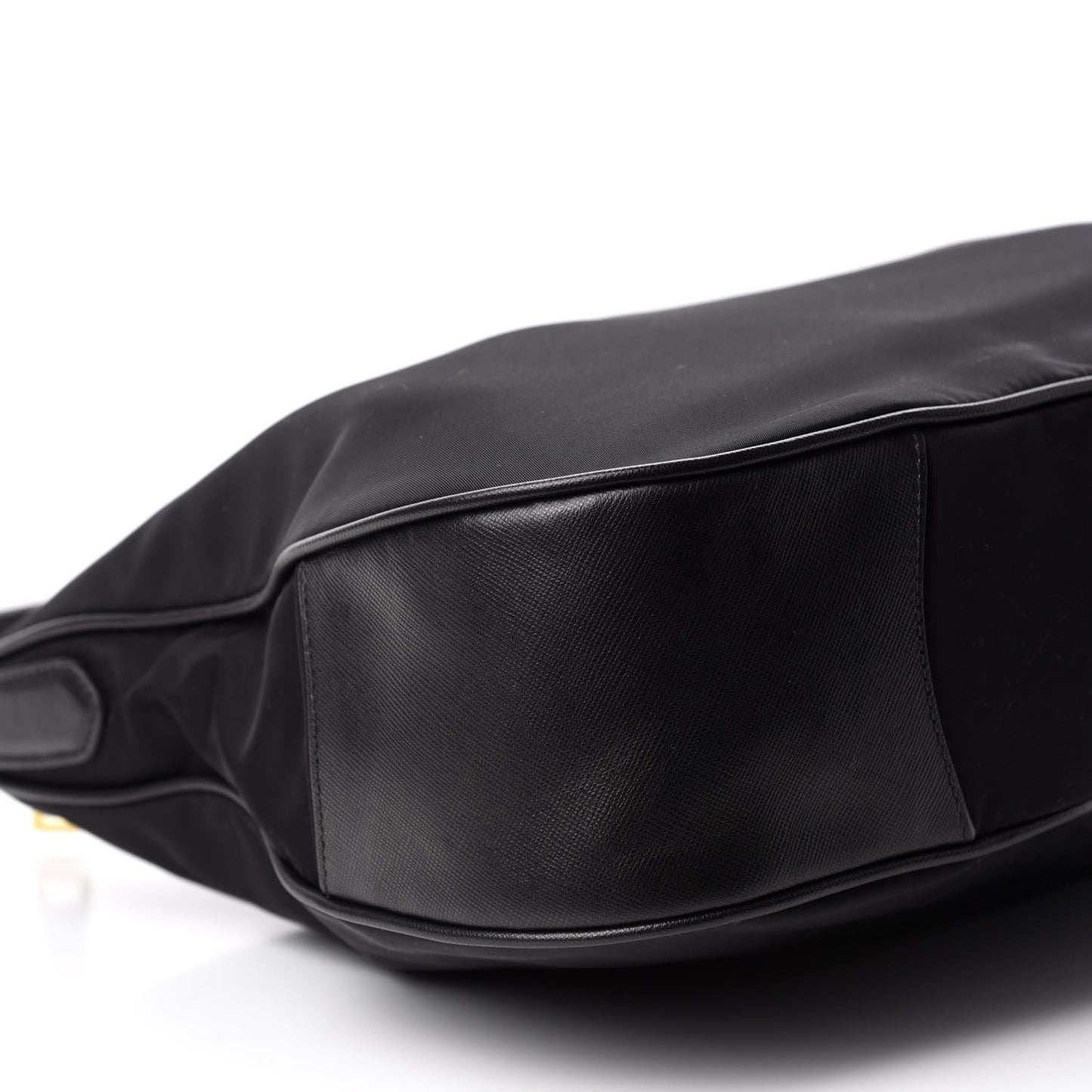 Tessuto Nylon Saffiano Hobo Black