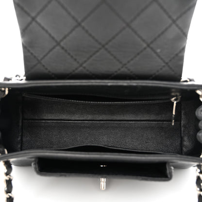Chanel Lambskin Quilted CC Small Accordion Shopping Bag Black 5 of 12