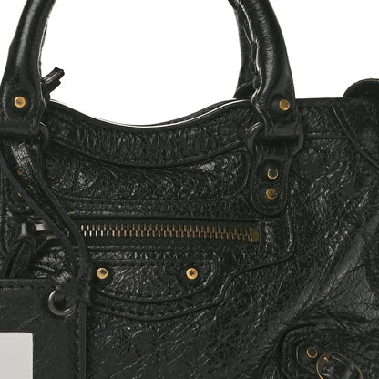 Balenciaga Agneau Classic Gold Hardware Nano City Black 9 of 12