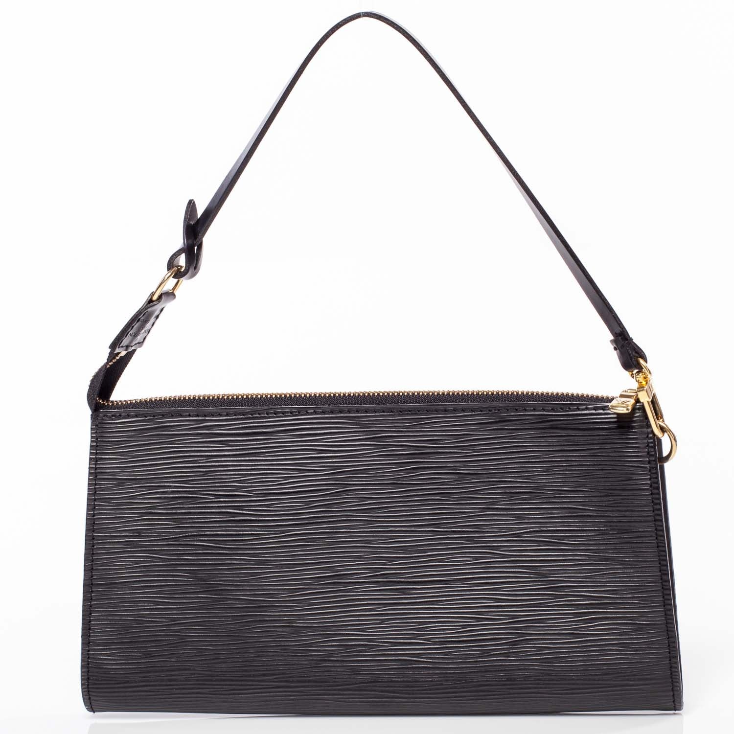 Louis Vuitton Epi Pochette Accessories 24 Black 3 of 9