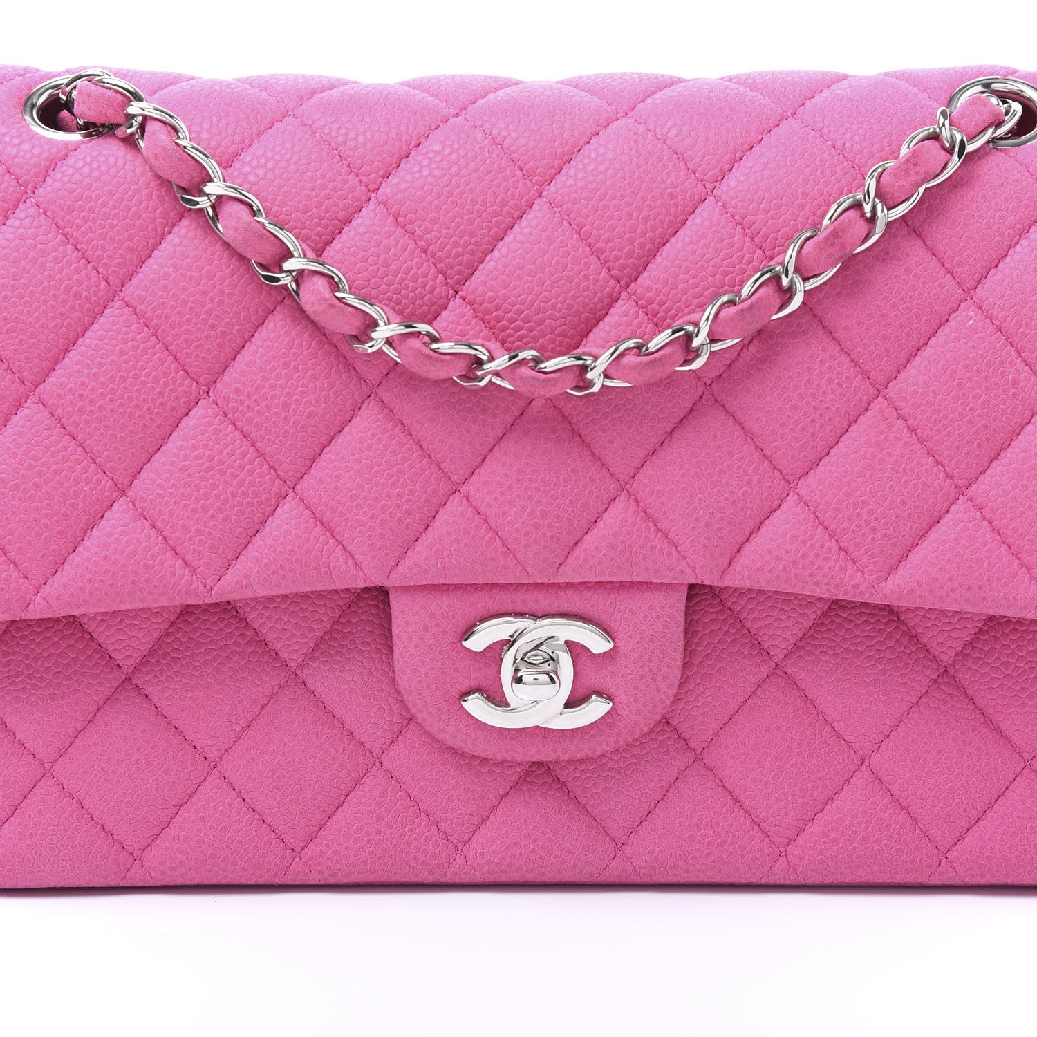 Chanel Iridescent Caviar Quilted Medium Double Flap Pink 12 of 12
