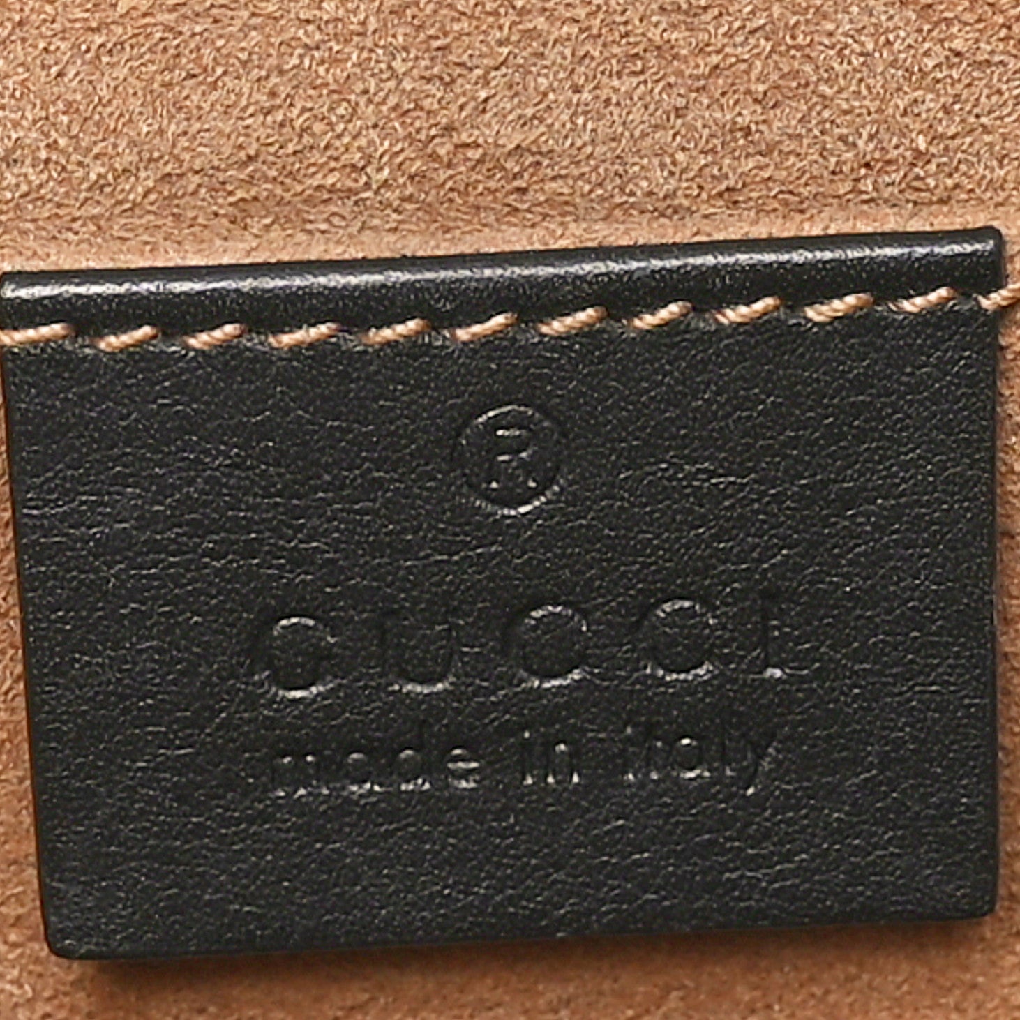 Gucci GG Supreme Monogram Calfskin Small Padlock Shoulder Bag Beige Black Cuir 6 of 10