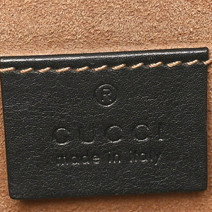 Gucci GG Supreme Monogram Calfskin Small Padlock Shoulder Bag Beige Black Cuir 6 of 10