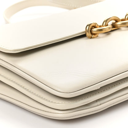 Saint Laurent Smooth Calfskin Le Maillon Satchel Crema Soft 9 of 12