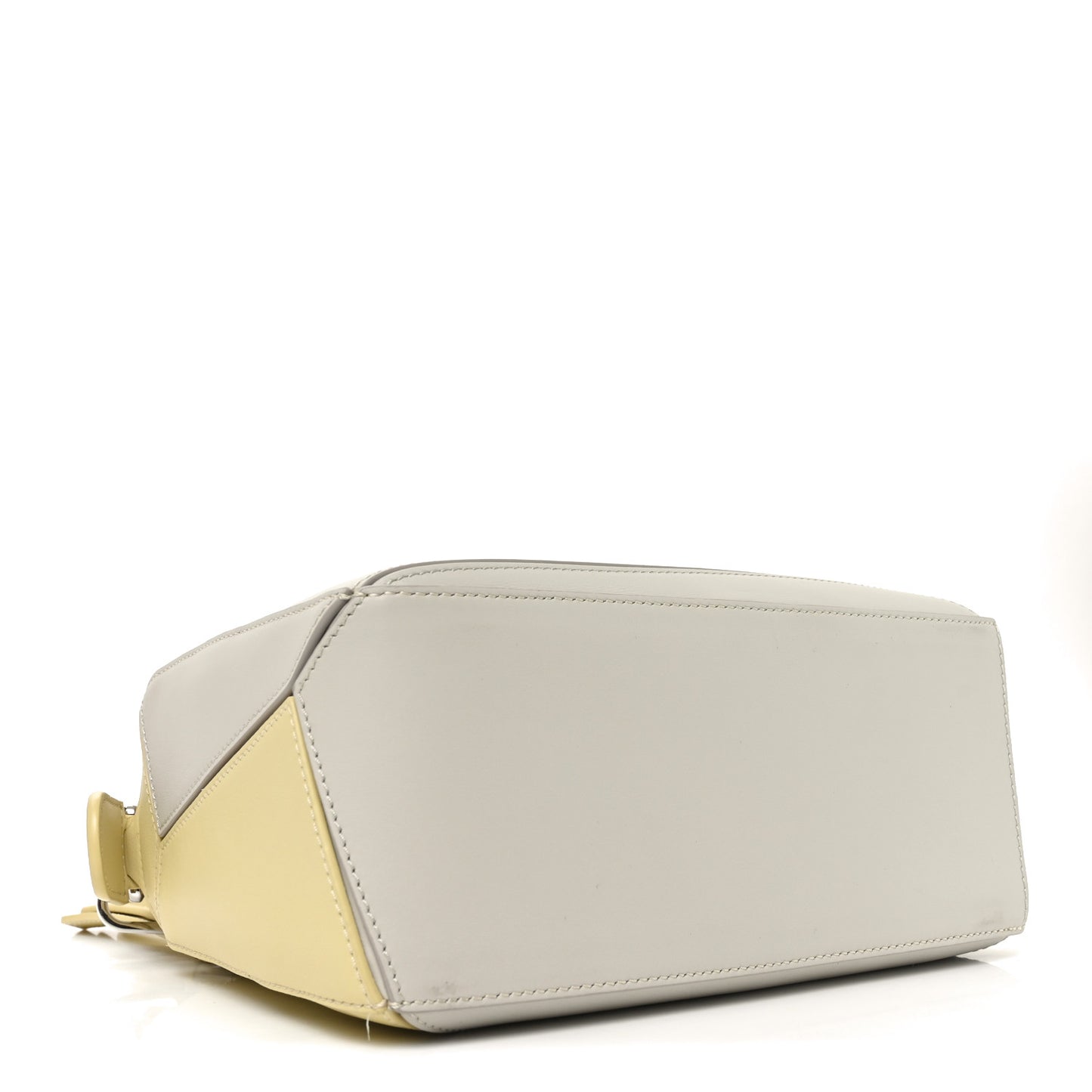 X ALBERS Nappa Calfskin Small Puzzle Bag Pale Grey Light Citrine
