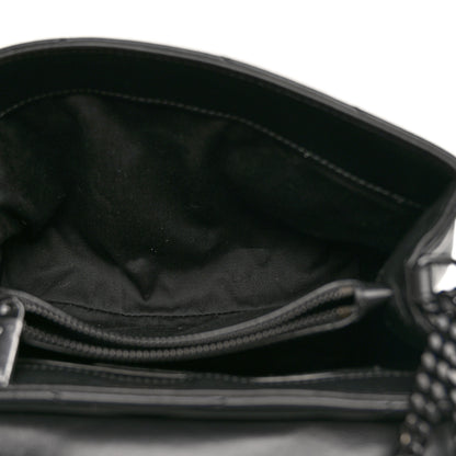 Saint Laurent Calfskin Y Quilted Monogram Monochrome Small Loulou Chain Satchel Black 5 of 12