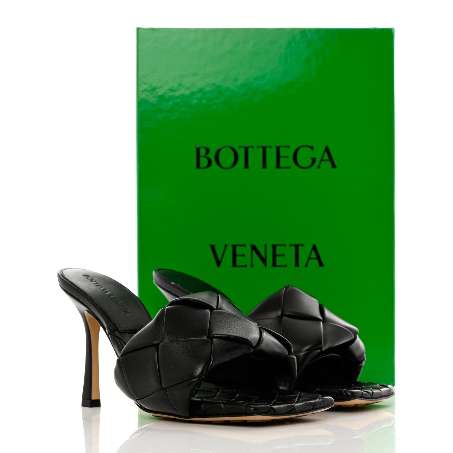 Bottega Veneta Nappa Maxi Intrecciato Lido Mule Sandals 37 Black 10 of 10