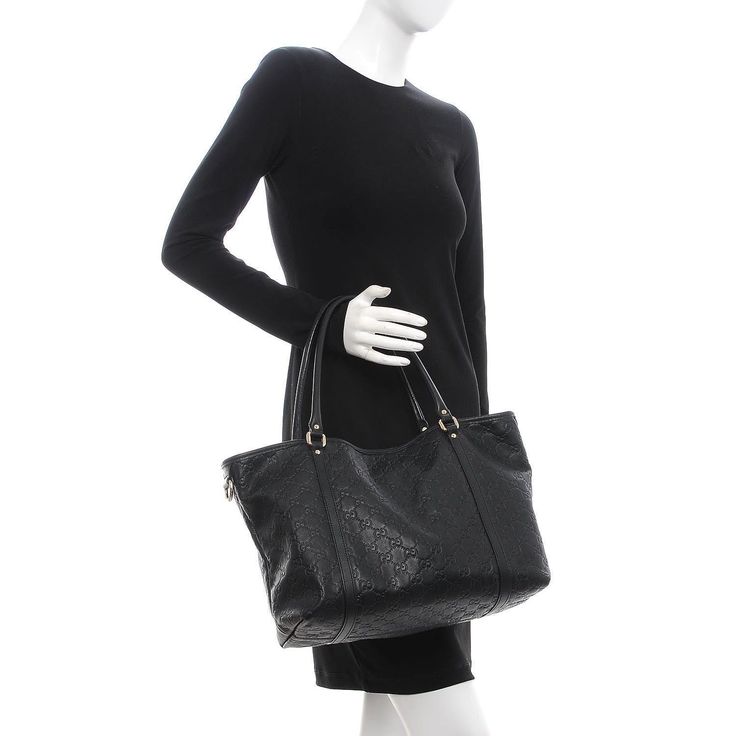 Gucci Guccissima Vitello Tender Medium Joy Tote Black 2 of 10