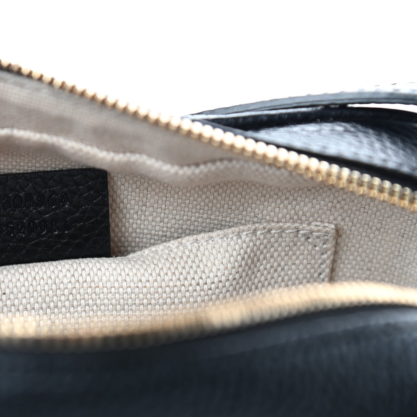 Pebbled Calfskin Small Soho Disco Bag Black