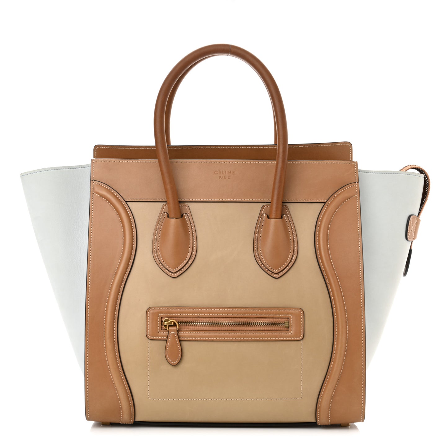 Smooth Calfskin Suede Tri-color Mini Luggage Multicolor