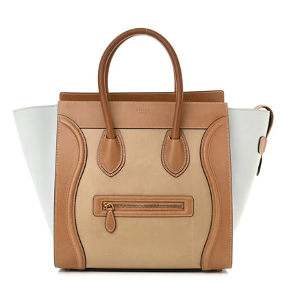 Celine Smooth Calfskin Suede Tri-color Mini Luggage Multicolor 1 of 10
