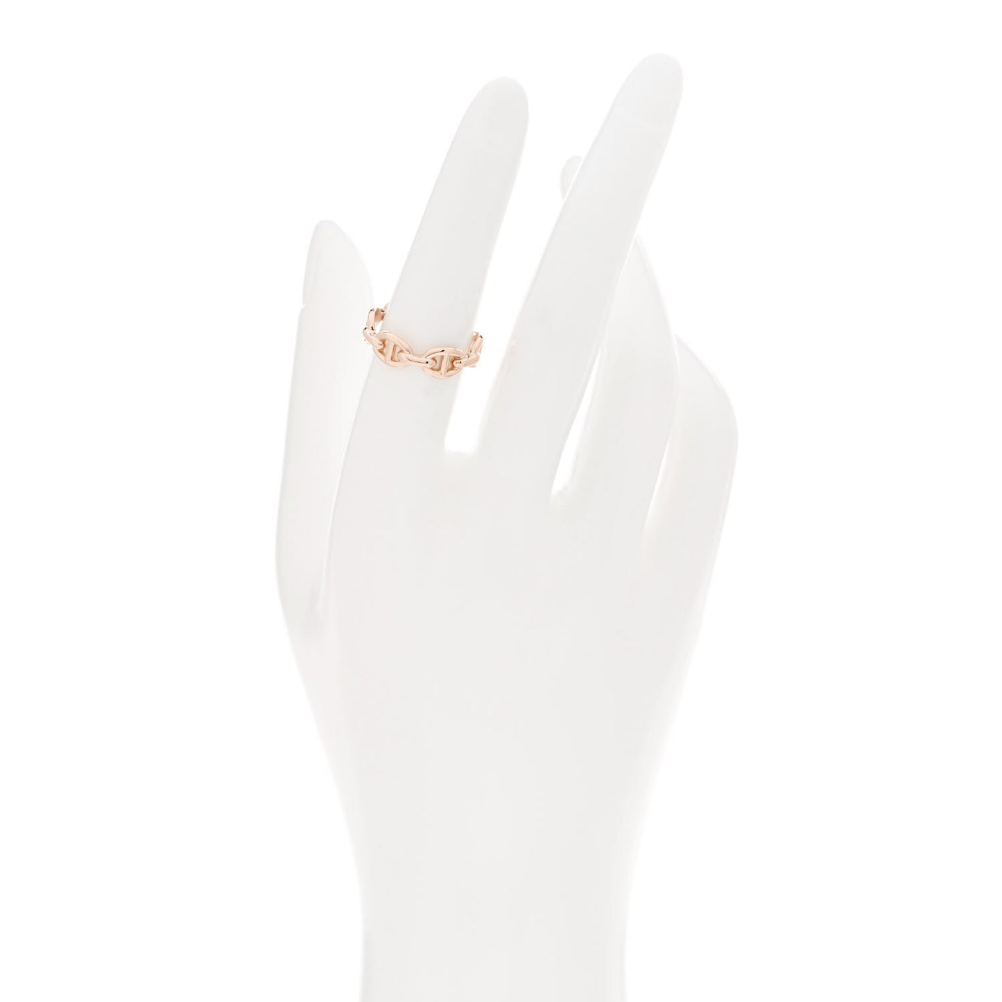18K Rose Gold PM Chaine d'Ancre Enchainee Ring 53 6.5