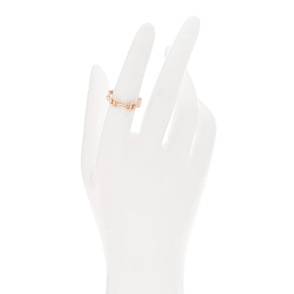 Hermes 18K Rose Gold PM Chaine d'Ancre Enchainee Ring 53 6.5 2 of 5
