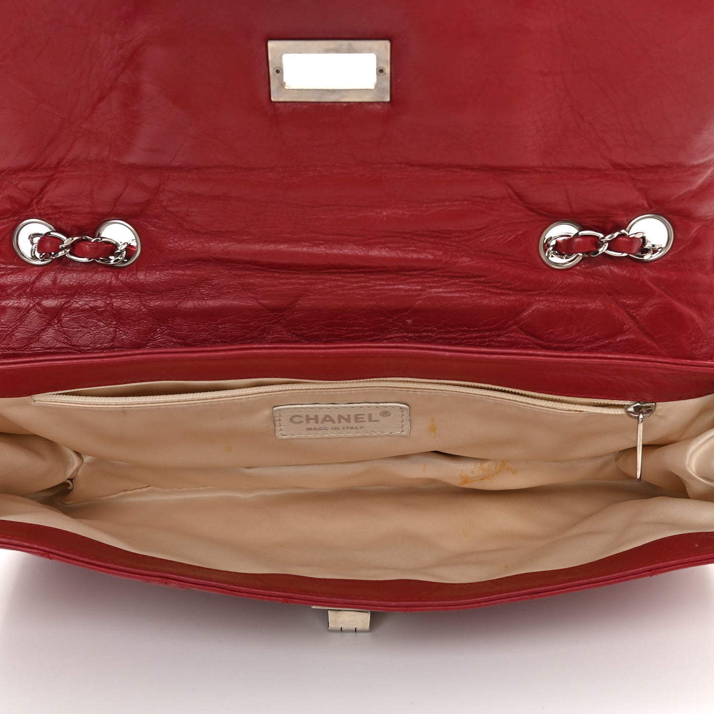 Lambskin East West Mademoiselle Flap Red