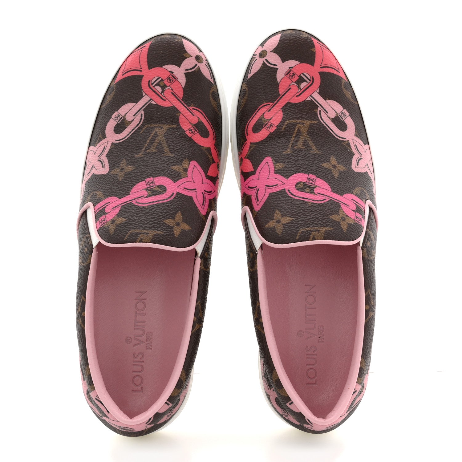 Louis Vuitton Monogram Bay Flower Slip On Harbor Sneakers 36.5 Rose Ballerine Poppy 2 of 9