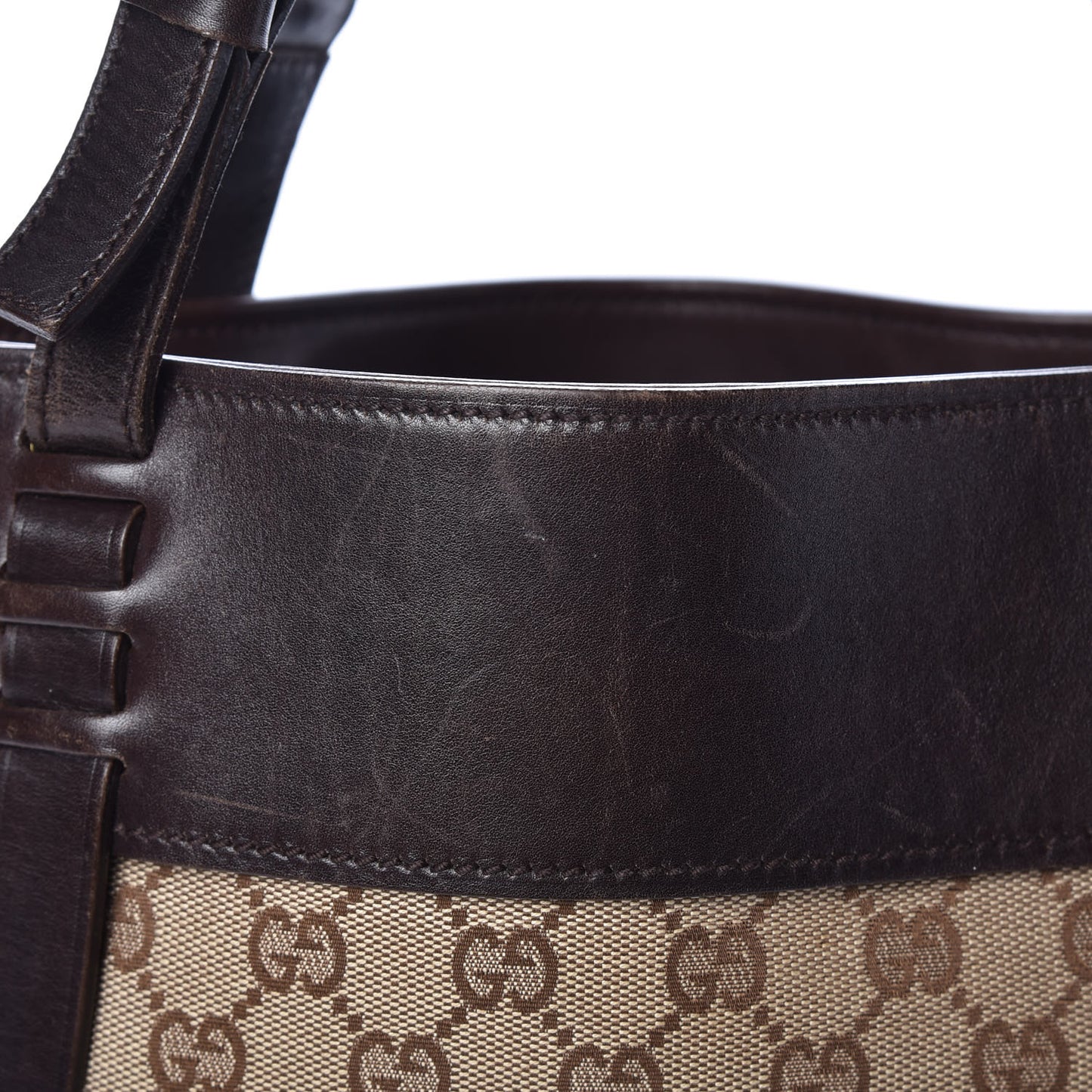 Monogram Calfskin Tote Dark Brown