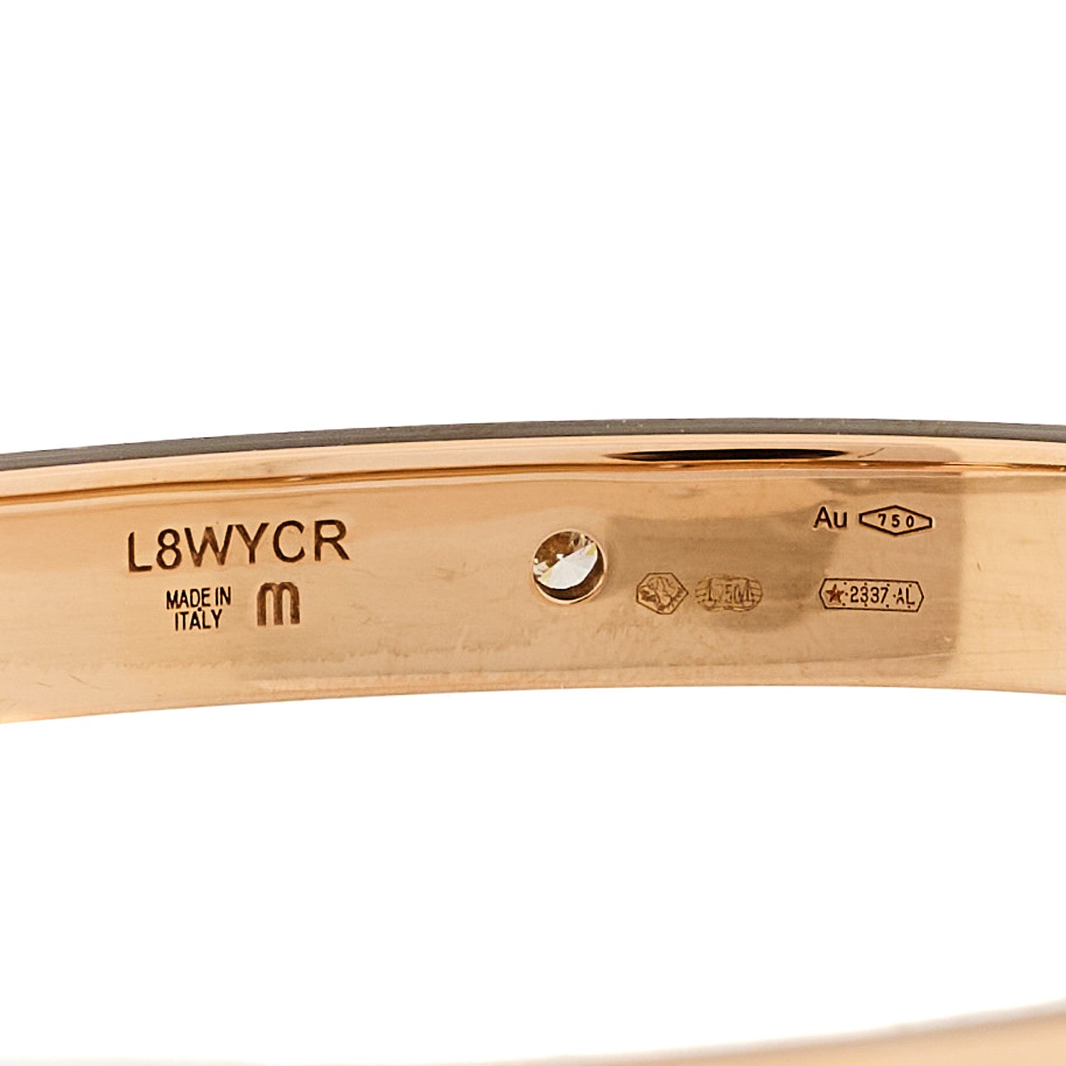 Bulgari 18K Rose Gold 12 Diamond B.Zero1 Essential Bangle Bracelet M 3 of 3