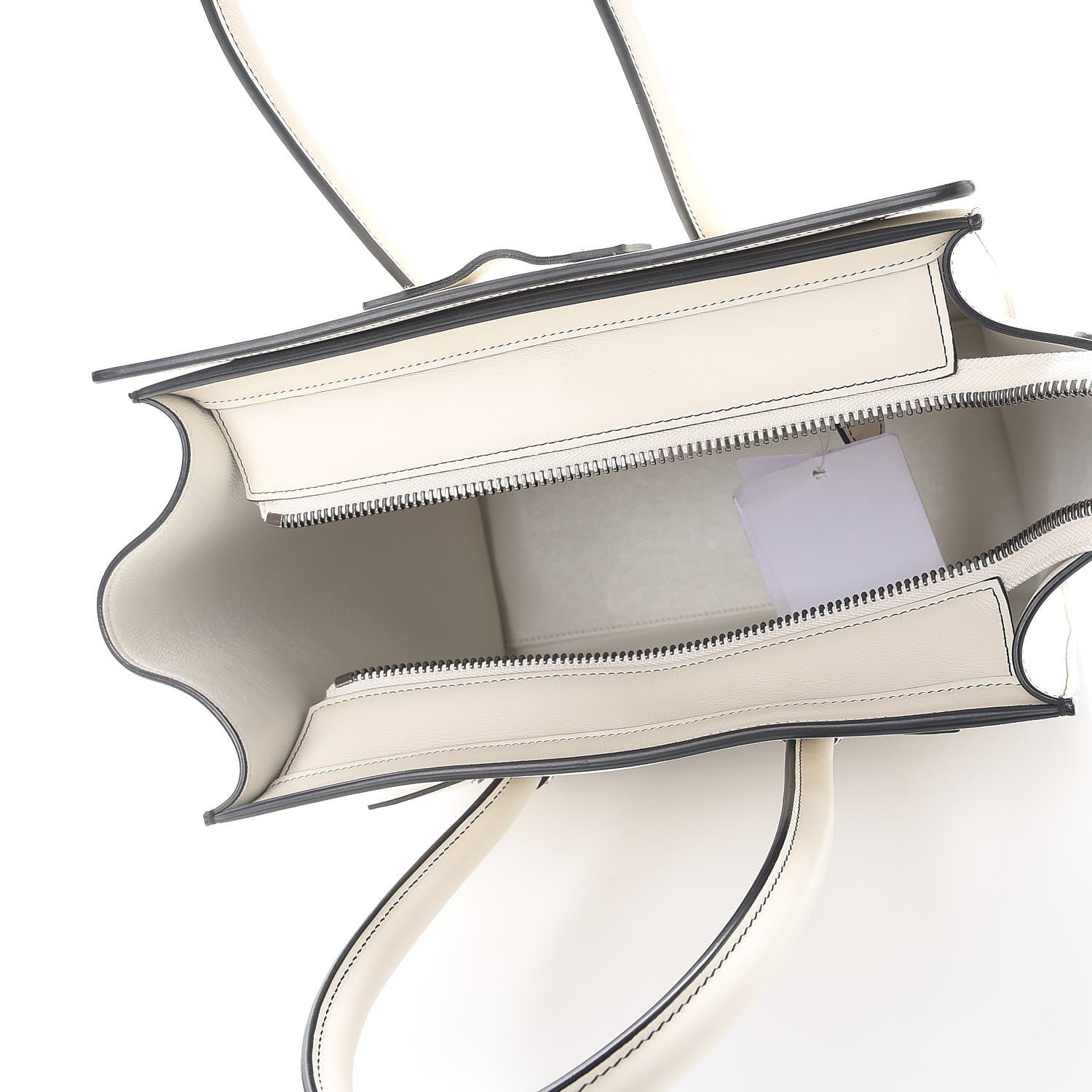 Celine Satin Calfskin Micro Debossed Luggage White 5 of 9