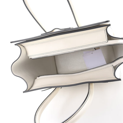 Celine Satin Calfskin Micro Debossed Luggage White 5 of 9