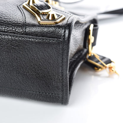 Balenciaga Chevre Gold Metallic Edge Hardware Mini City Black 6 of 9