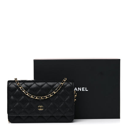 Chanel Caviar Quilted Wallet On Chain WOC Black 11 of 11