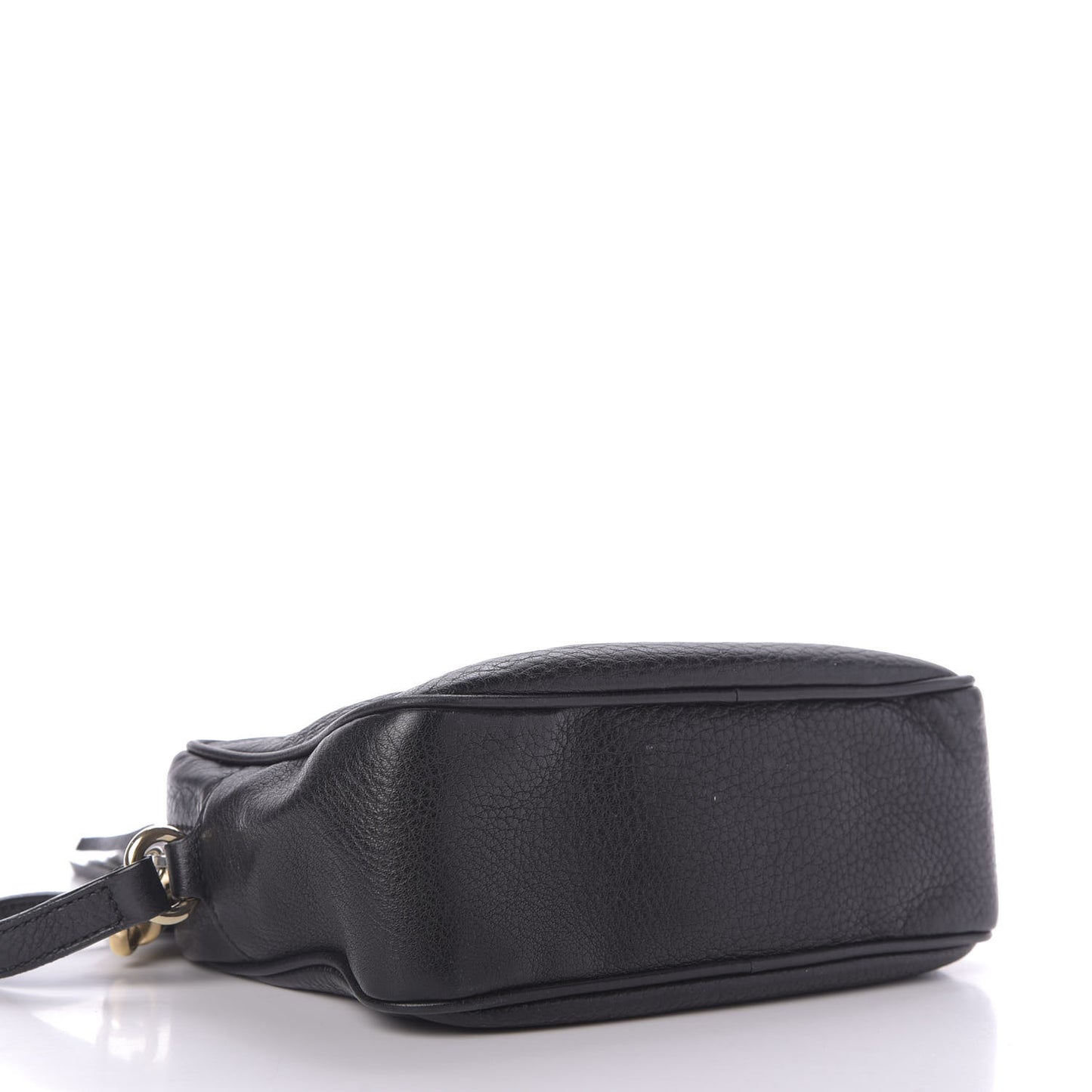 Pebbled Calfskin Small Soho Disco Bag Black