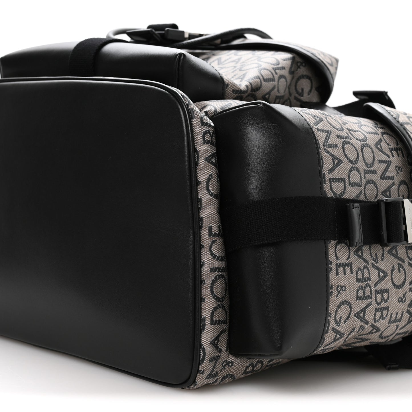 Coated Jacquard Logo Backpack Black