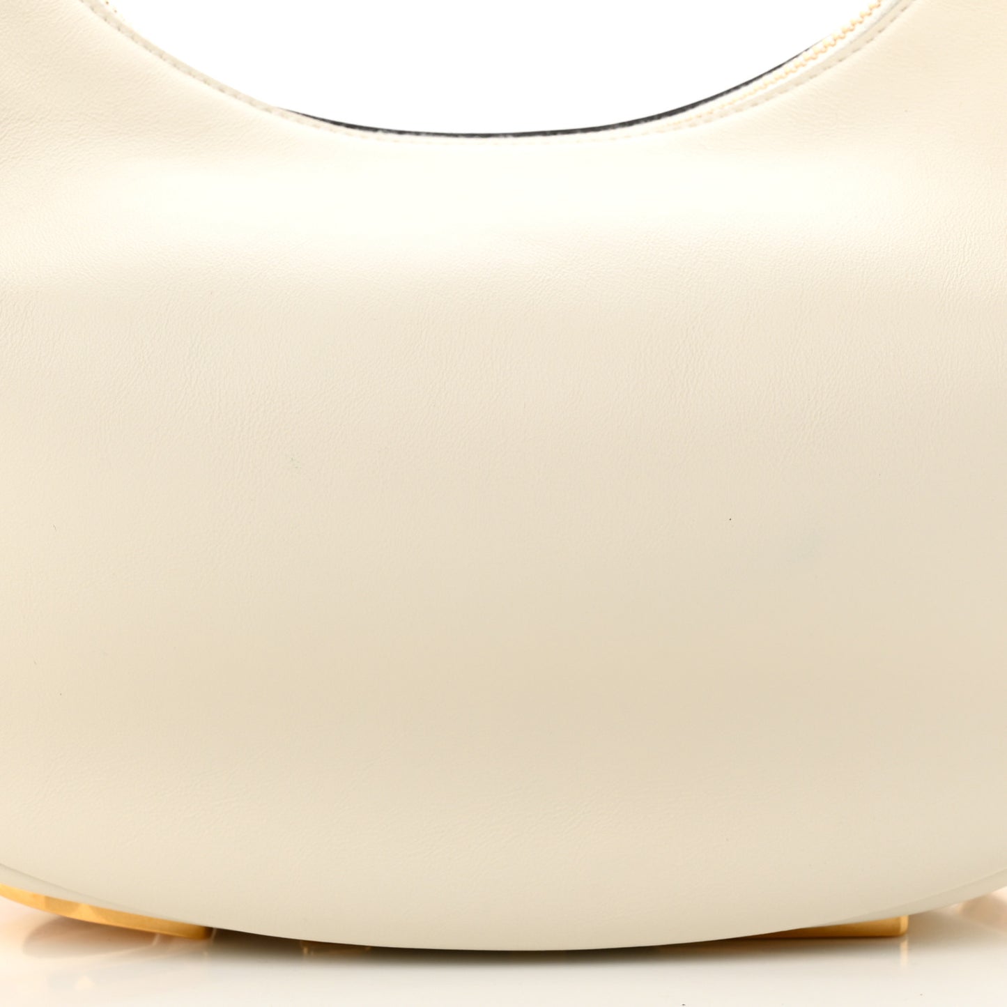 Vitello Grace Matte Medium Fendigraphy Hobo Bag White Ice