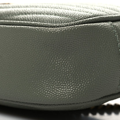 Saint Laurent Grain De Poudre Matelasse Monogram Mini Lou Camera Bag Light Sage 10 of 10