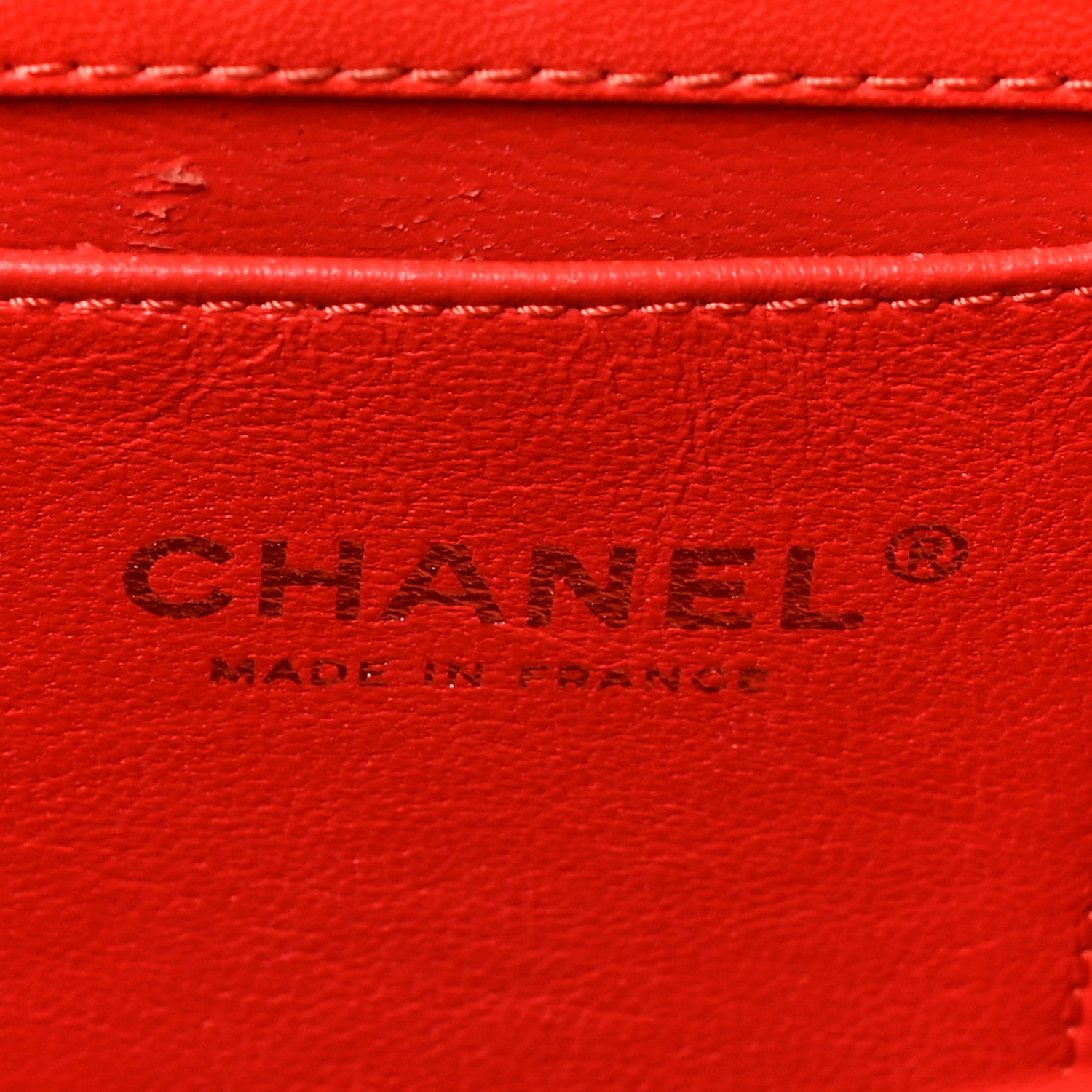 Chanel Patent Quilted Mini Bijoux Chain Square Flap Red 6 of 9