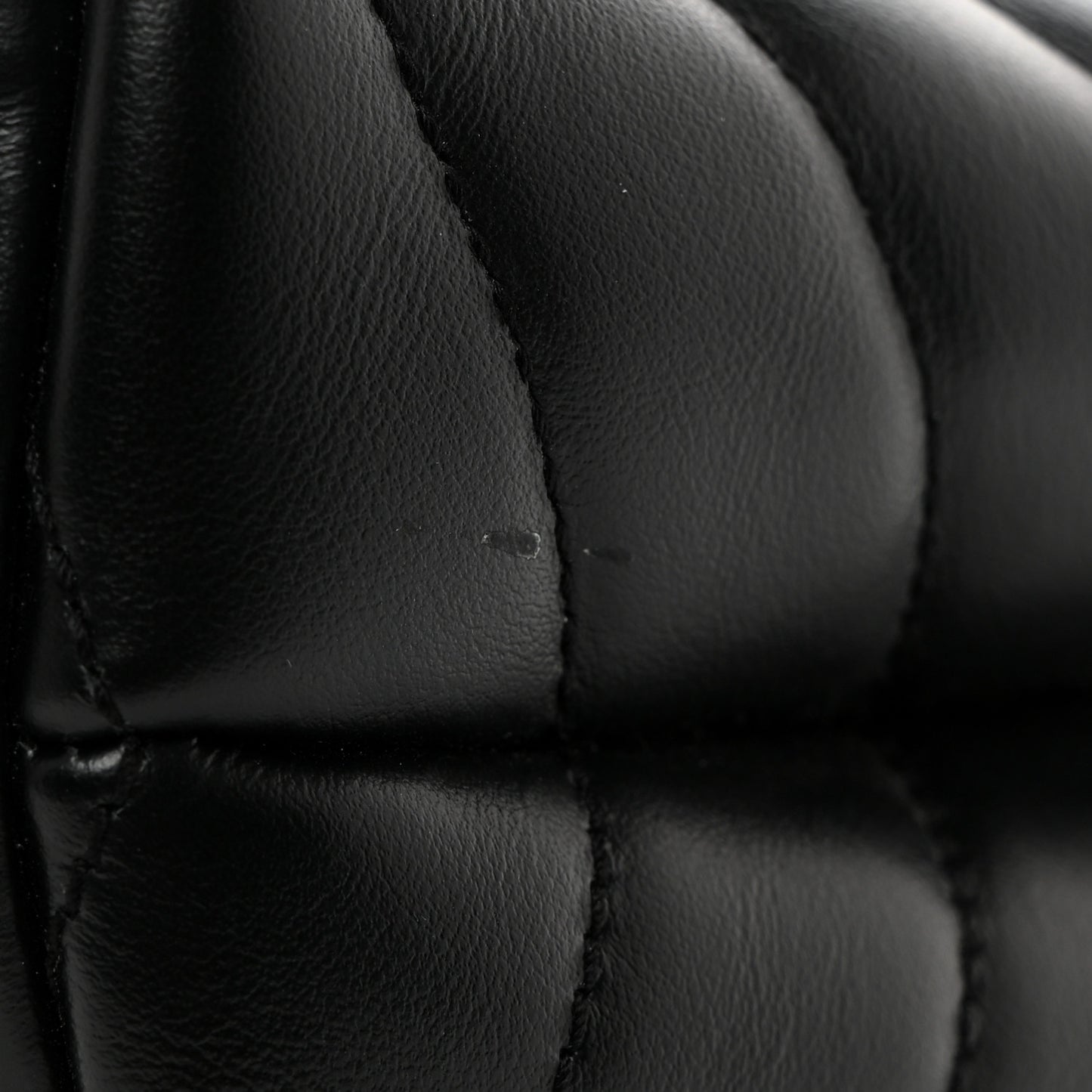 Calfskin Y Quilted Monogram Small Loulou Chain Satchel Black