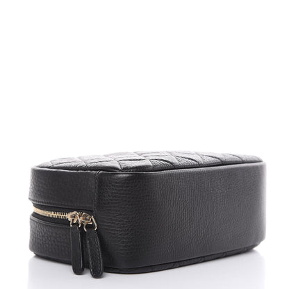 Chanel Grained Calfskin Quilted Medium Curvy Pouch Cosmetic Case Black 4 of 9
