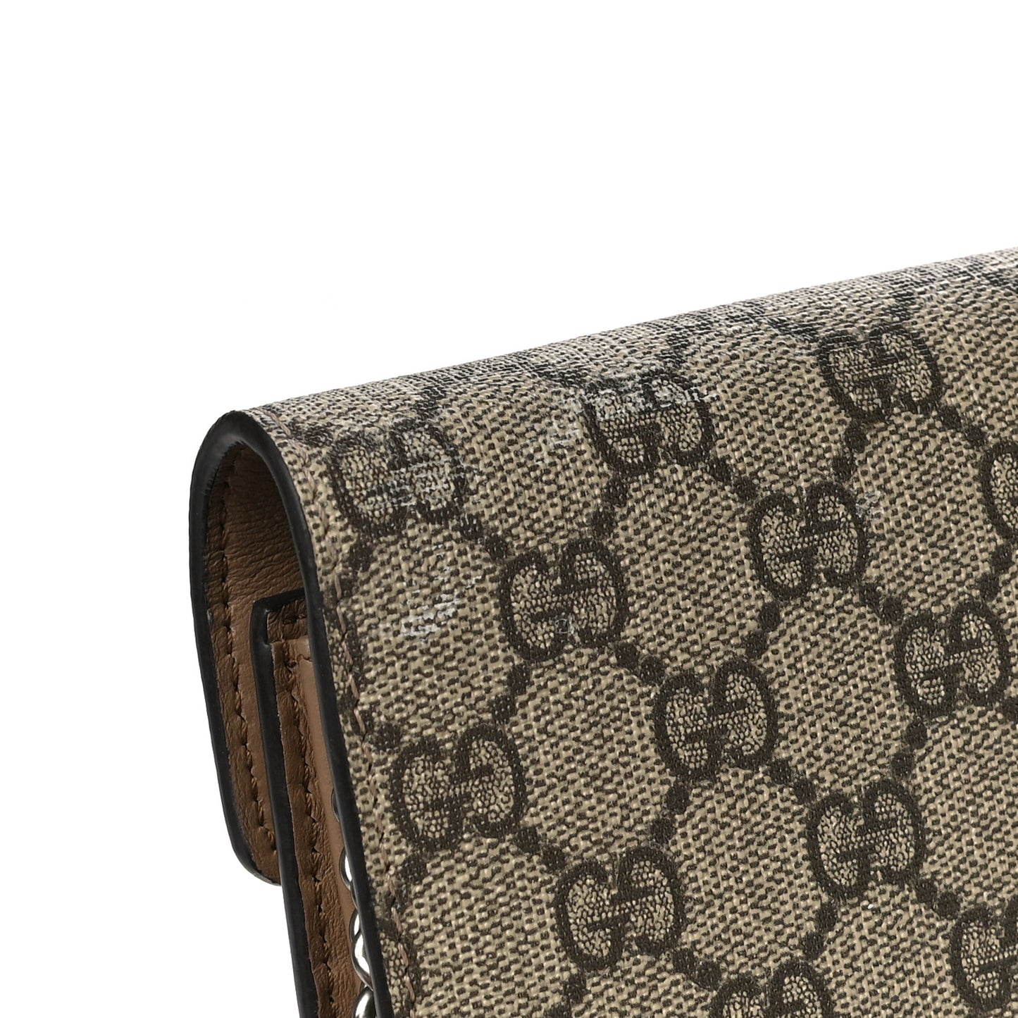 GG Supreme Monogram Mini Dionysus Chain Wallet Beige Taupe
