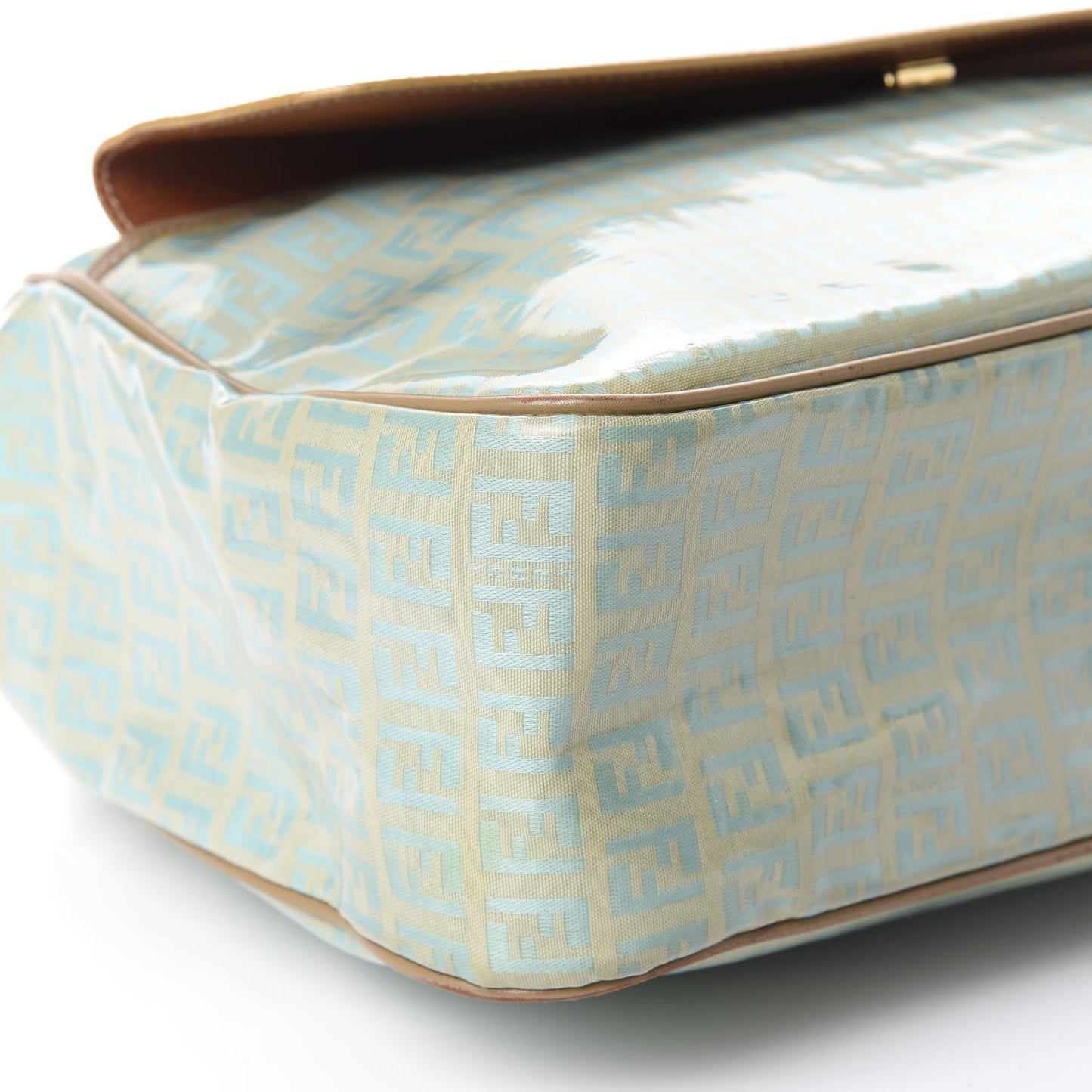 Vinyl Zucchino Pocket Shoulder Bag Blue