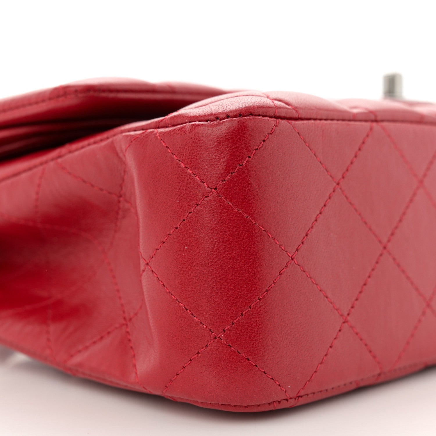 Chanel Lambskin Quilted Medium Double Flap Red 12 of 13