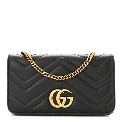 Gucci Calfskin Matelasse GG Marmont Mini Bag Black 1 of 15