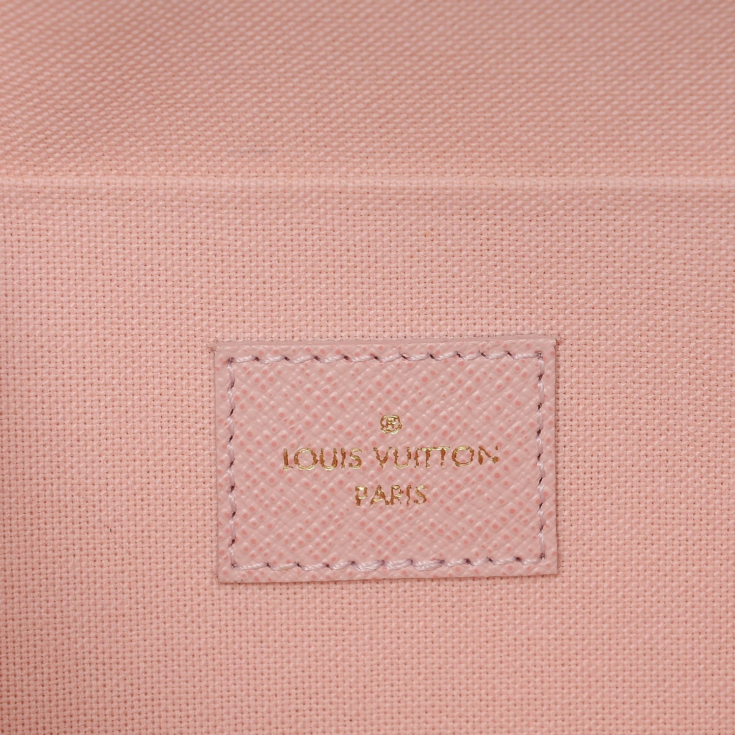 Damier Azur Pochette Felicie Chain Wallet Rose Ballerine