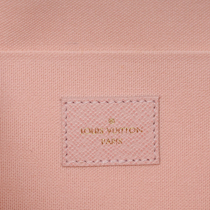 Louis Vuitton Damier Azur Pochette Felicie Chain Wallet Rose Ballerine 7 of 10