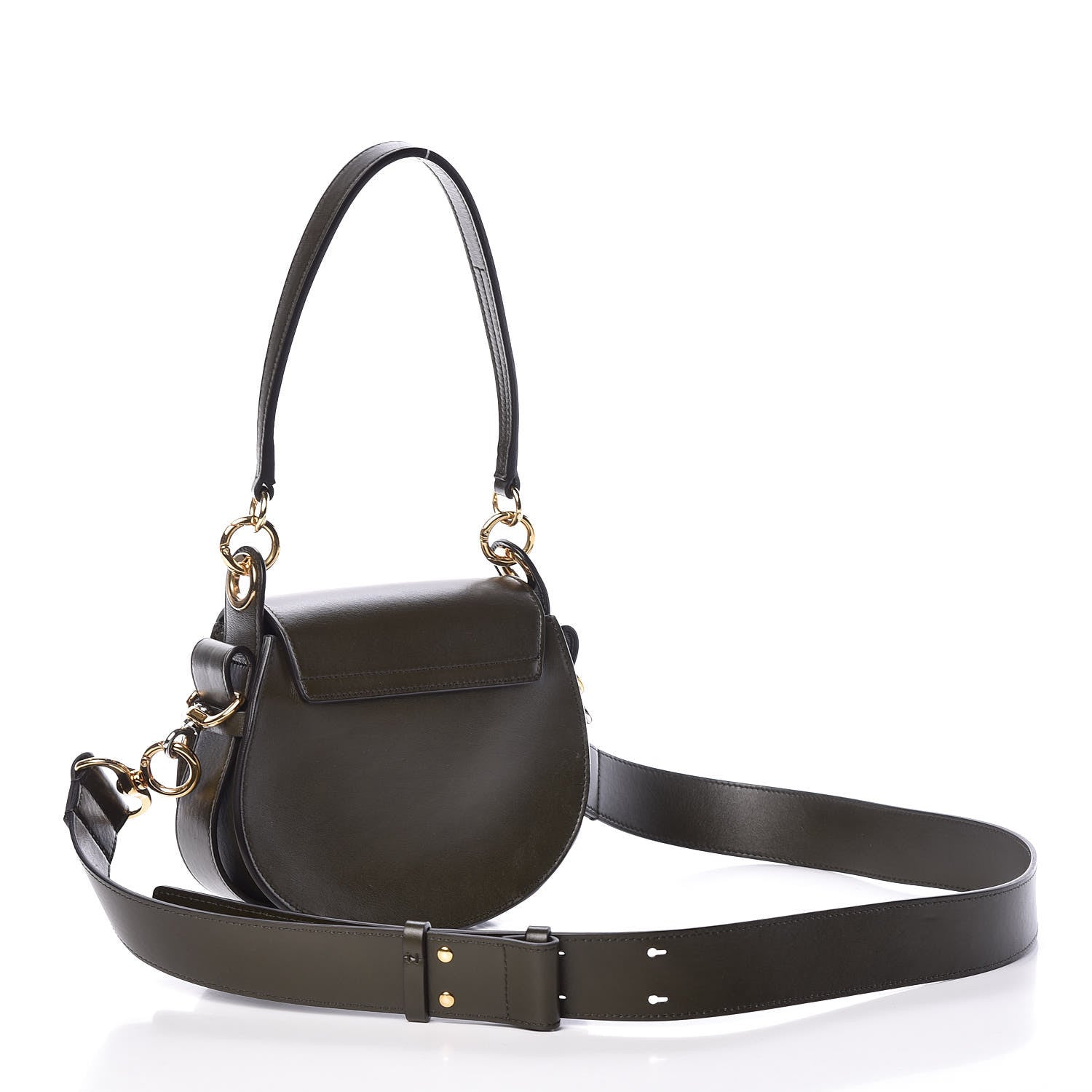 Chloe Calfskin Suede Small Tess Bag Deep Forest 3 of 8