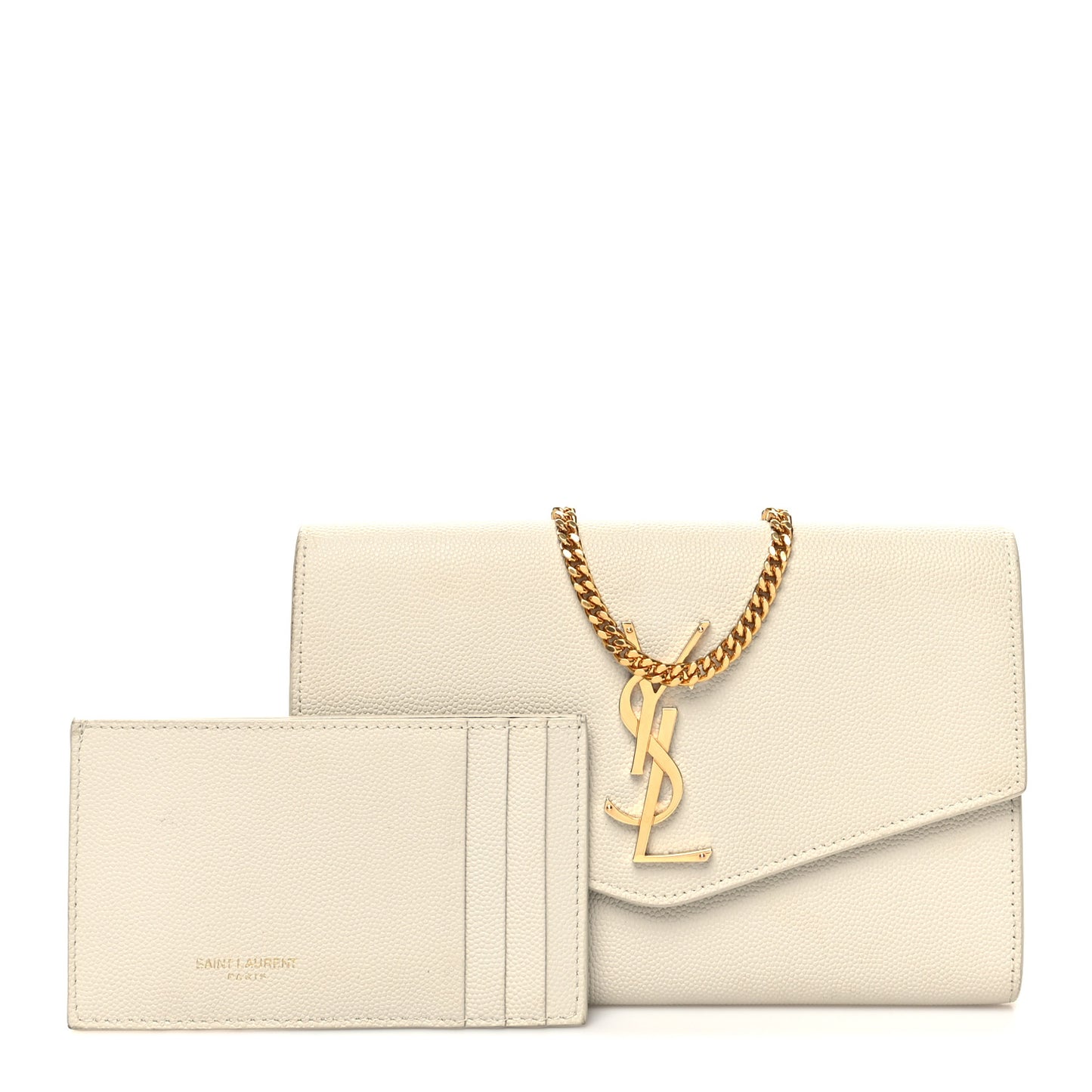 Grain De Poudre Monogram Uptown Chain Wallet Crema Soft