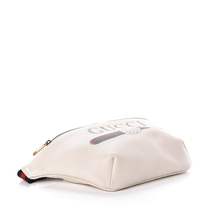 Gucci Grained Calfskin Logo Belt Bag White 4 of 9