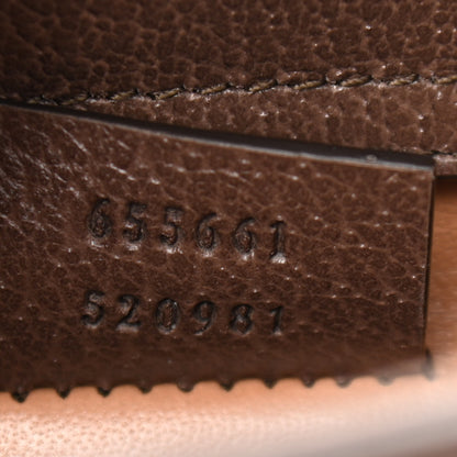 Gucci Monogram Jumbo GG Textured Dollar Calfskin Mini Diana Tote Bag Camel Ebony New Acero 7 of 12