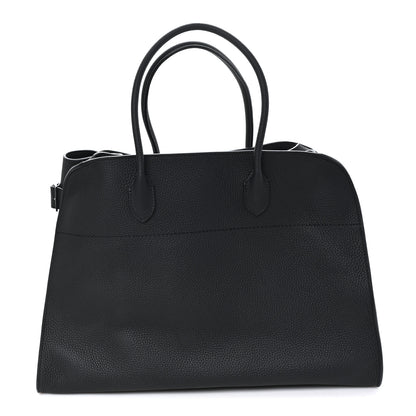 The Row Grained Calfskin Soft Margaux 17 Black 1 of 9