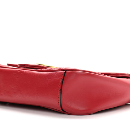 Gucci Calfskin Matelasse Mini GG Marmont Shoulder Bag Hibiscus Red 11 of 14