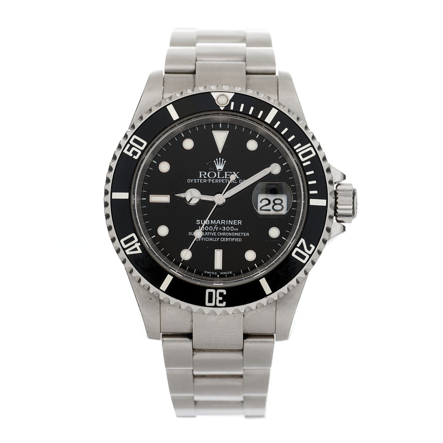 Rolex Stainless Steel 40mm Oyster Perpetual Submariner Date Watch Black 16610 1 of 4