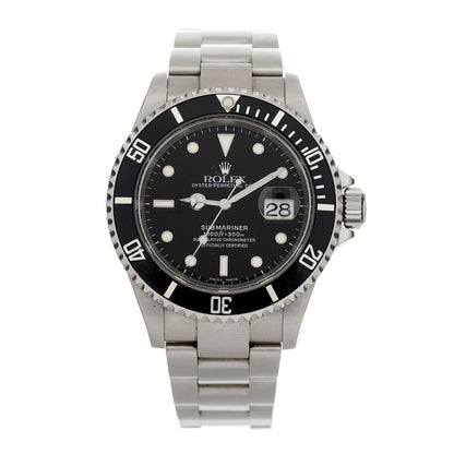 Rolex Stainless Steel 40mm Oyster Perpetual Submariner Date Watch Black 16610 1 of 4