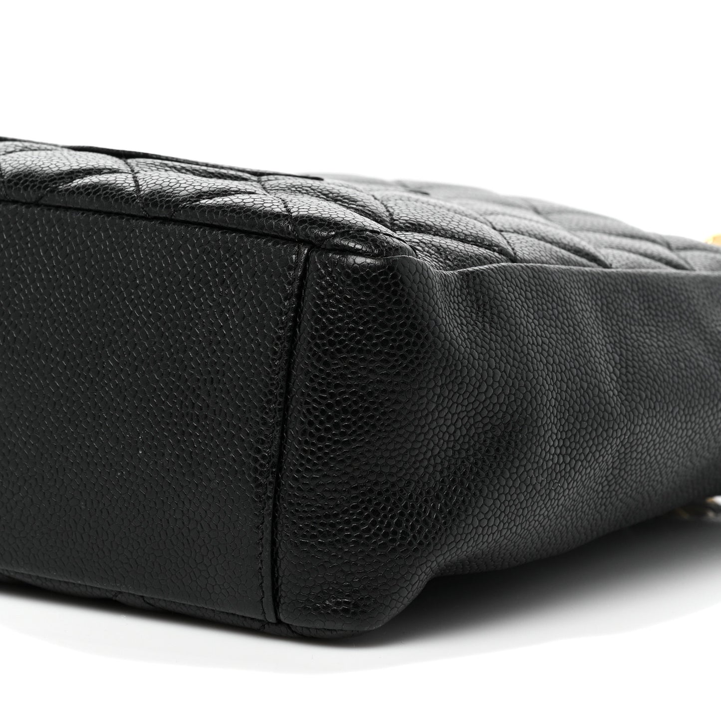 Caviar Quilted Petit Shopping Tote PST Black
